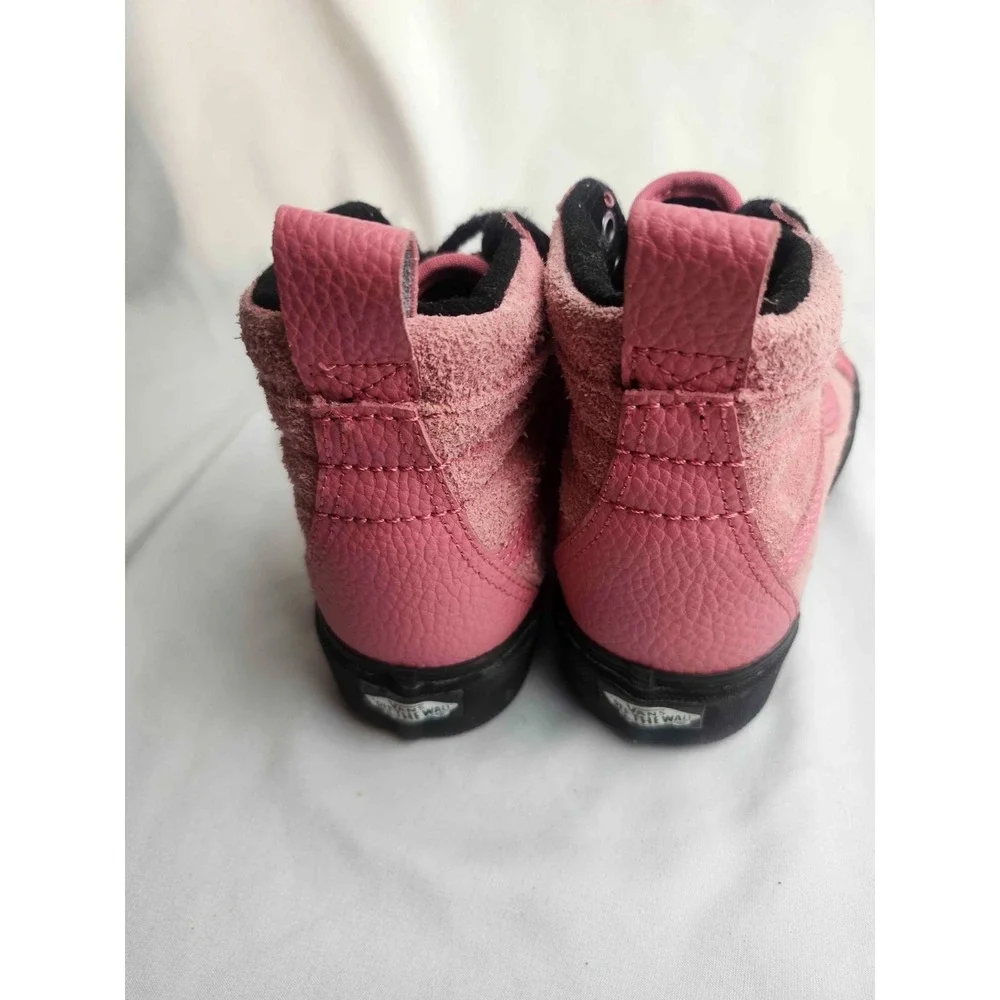 Vans Sk8-Hi Sneakers Mens 3.5 Pink Suede High Top Shoes 721356 Skate Lace Up